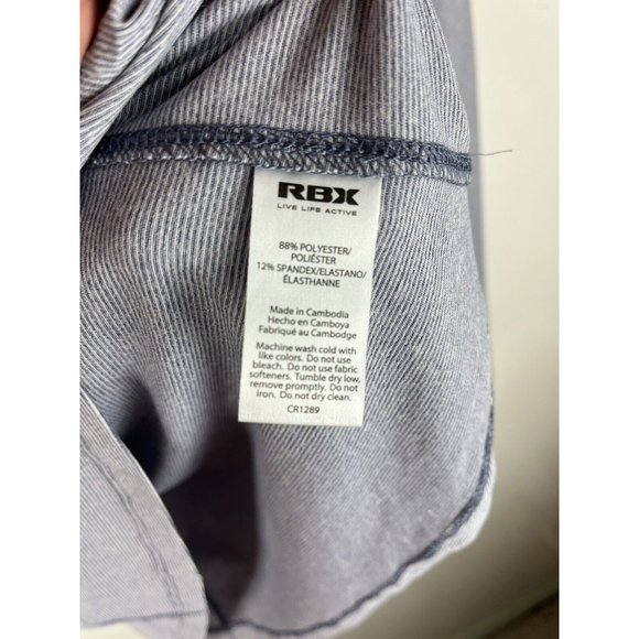 New RBX Size Medium Active Fleece 1/4 Zipper Pullover Mock Neck Long Sleeve Gray - Picture 7 of 9